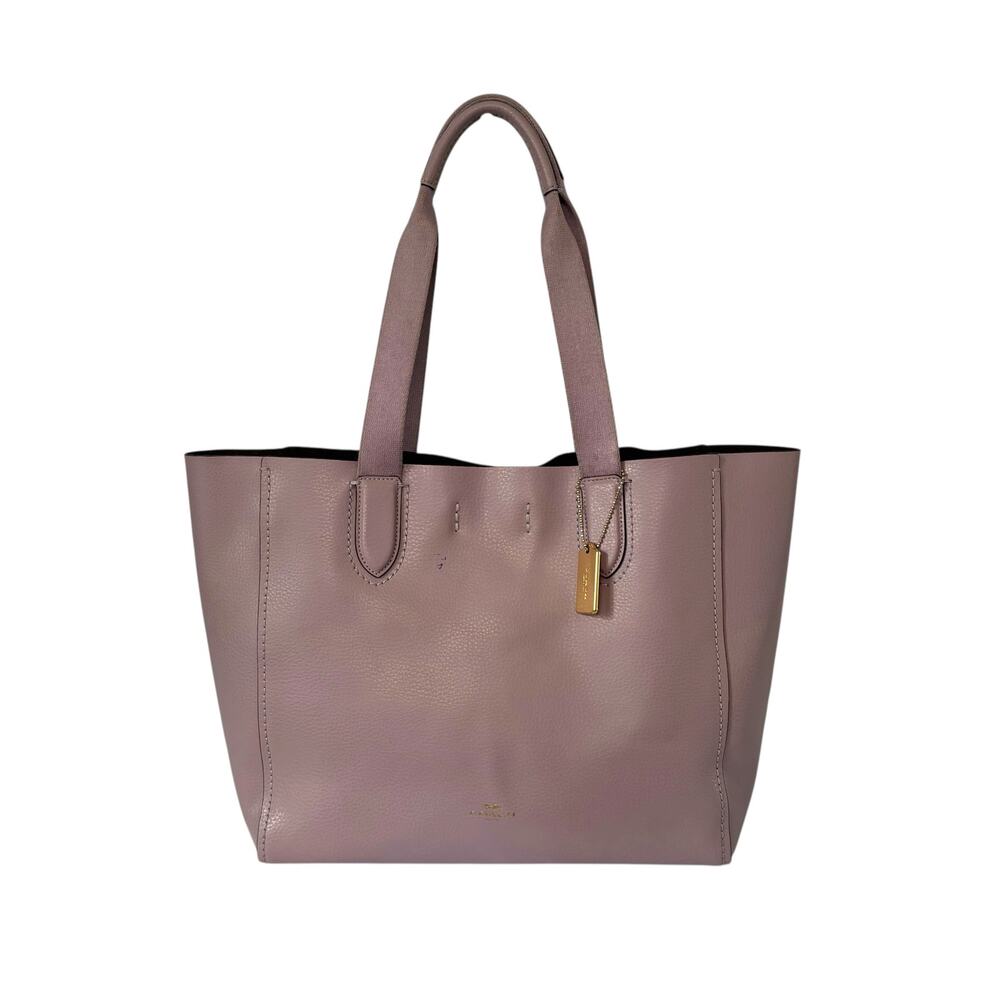 Coach Derby Tote Bag Pebbled Leather Handbag Soft Lilac Pink Purple Purse 58660